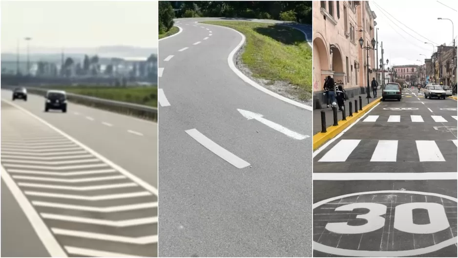 Conoce las marcas viales longitudinales y transversales. 