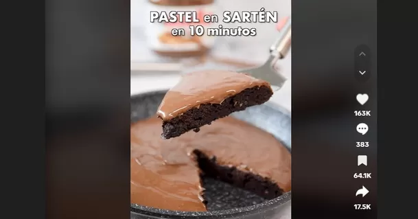 Jess Carter compartió el paso a paso de la torta de chocolate en TikTok