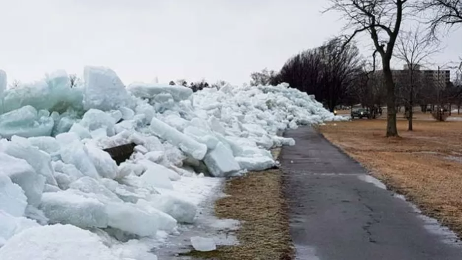 Un tsunami de hielo afecta a Estados Unidos y Canadá Foto: AFP