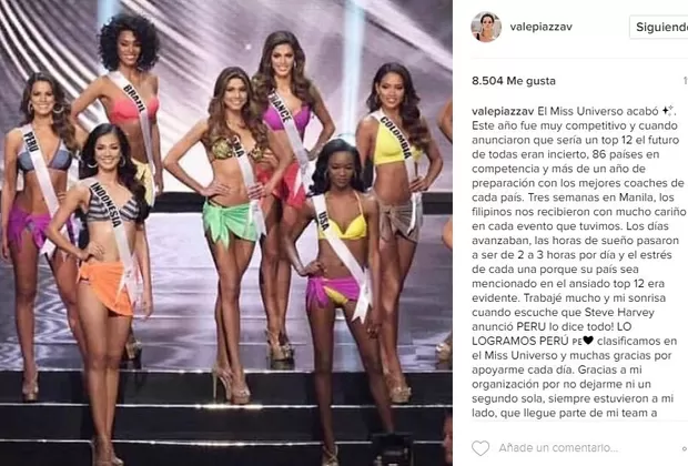 Valeria Piazza dedicó mensaje a peruanos tras Miss Universo