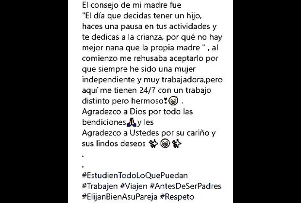 Vanessa Jerí anunció el nacimiento de su bebé junto a conmovedor mensaje