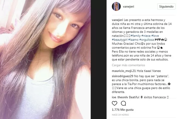 Vanessa Jerí presentó a su sobrina y esto pasó