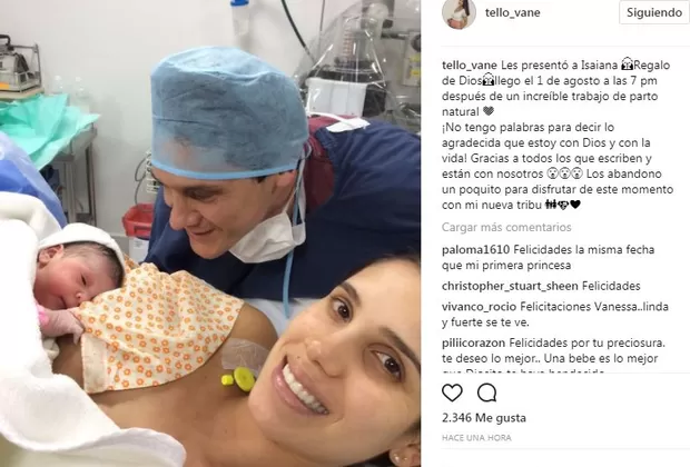 Vanessa Tello comparte foto de su bebé