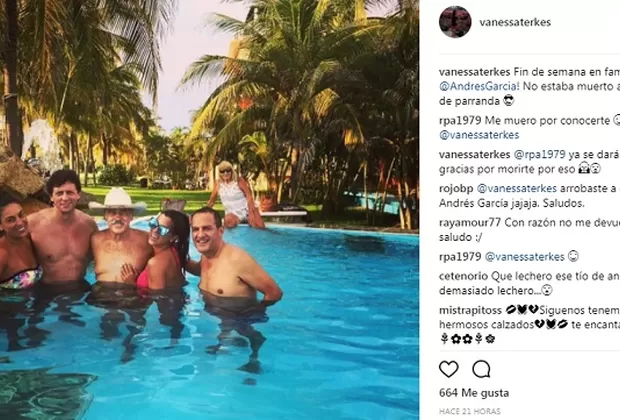 Vanessa Terkes da que hablar tras foto en una piscina con Andrés García