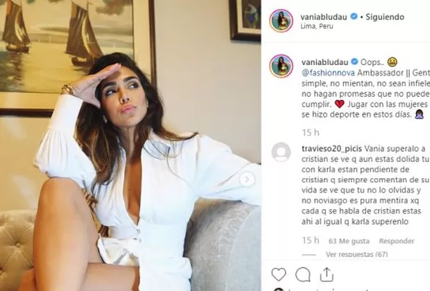 Vania Bludau tras separación de Christian Domínguez: “No sean infieles”
