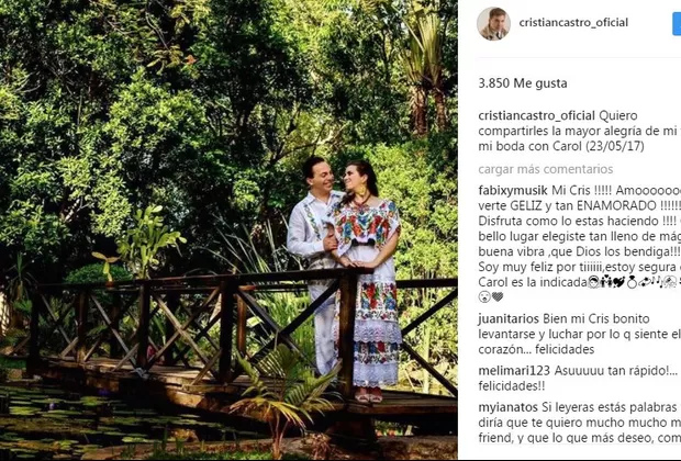 Cristian Castro ¡se casó! y su madre no fue a la boda por esta razón