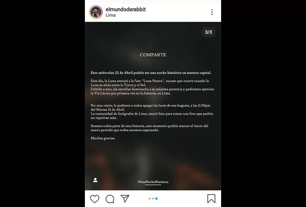 Este miércoles podrás ver a la vía láctea en el cielo limeño