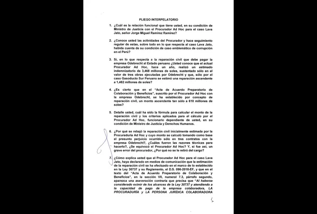 Vicente Zeballos: se suspende debate de interpelación y se reanudará este viernes
