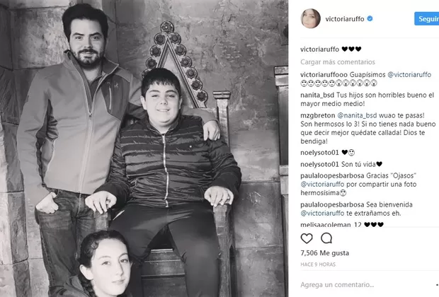 Victoria Ruffo publica foto de sus hijos y arremeten con este comentario