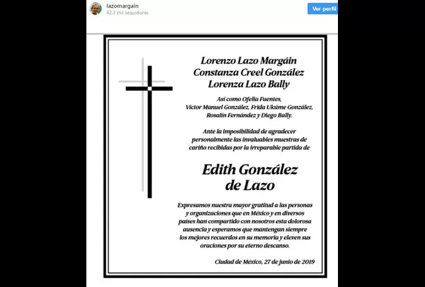 Viudo de Edith González