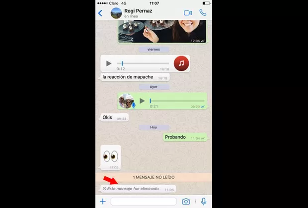 Ya puedes borrar los mensajes enviados