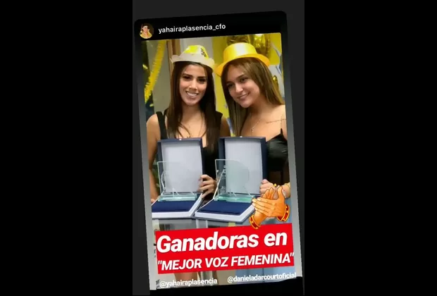 Yahaira Plasencia y Daniela Darcourt se reencontraron para premiación 