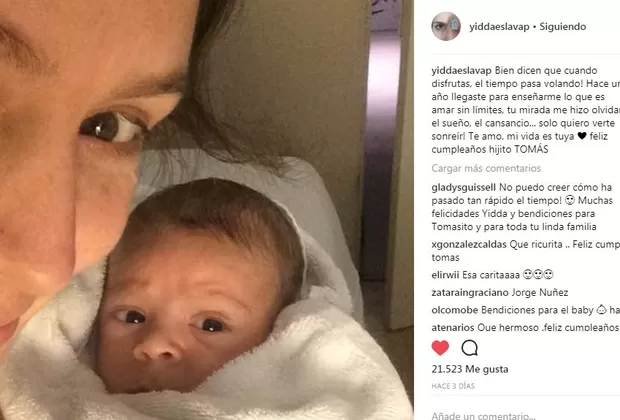 Yiddá Eslava y su hijo Tomás