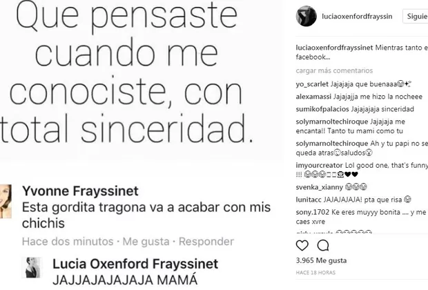 Yvonne Frayssinet ‘troleó’ a Lucía Oxenford con divertida respuesta 